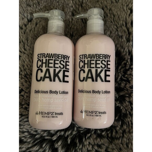 (2) Hempz Treats Strawberry Cheesecake Body Lotion 16.5 oz...